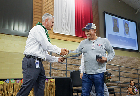  Employee receiving award