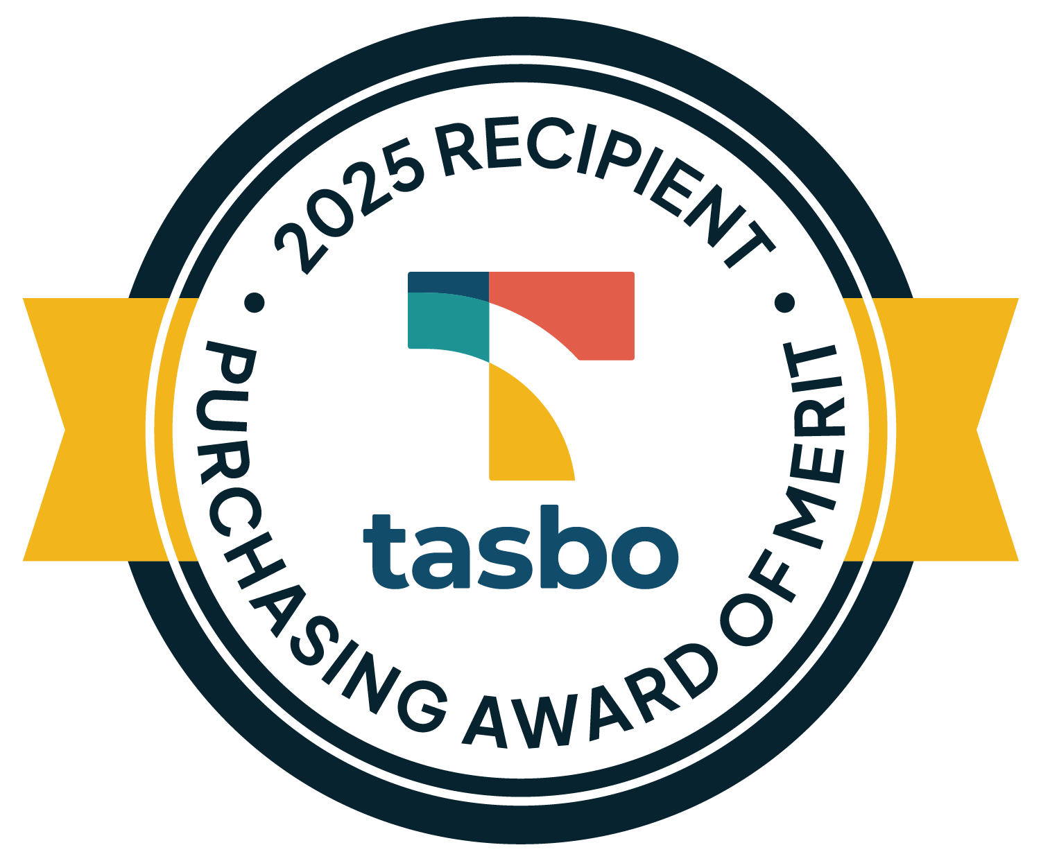 TASBO's 2025 purchasing award of merit badge