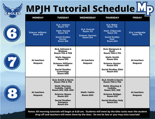 Tutorial Schedule